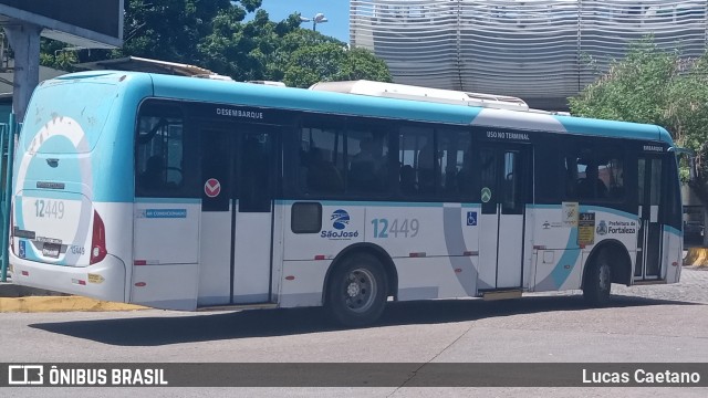 Auto Viação São José 12449 na cidade de Fortaleza, Ceará, Brasil, por Lucas Caetano. Número da foto: #12857227.