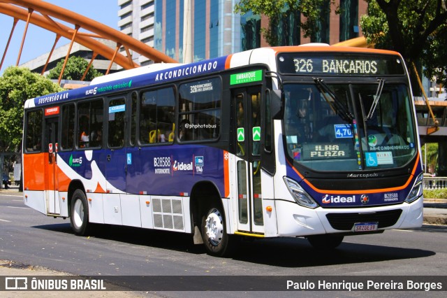 Viação Ideal B28588 na cidade de Rio de Janeiro, Rio de Janeiro, Brasil, por Paulo Henrique Pereira Borges. Número da foto: #12859268.