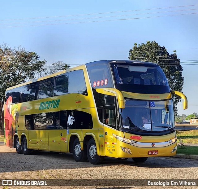 Eucatur - Empresa União Cascavel de Transportes e Turismo 5314 na cidade de Vilhena, Rondônia, Brasil, por Busologia Em Vilhena. Número da foto: #12860055.
