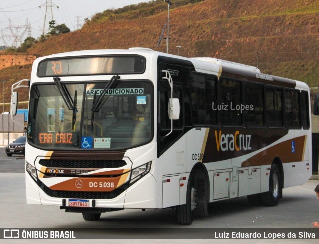 Auto Ônibus Vera Cruz DC 5.038 na cidade de Duque de Caxias, Rio de Janeiro, Brasil, por Luiz Eduardo Lopes da Silva. Número da foto: #12858662.