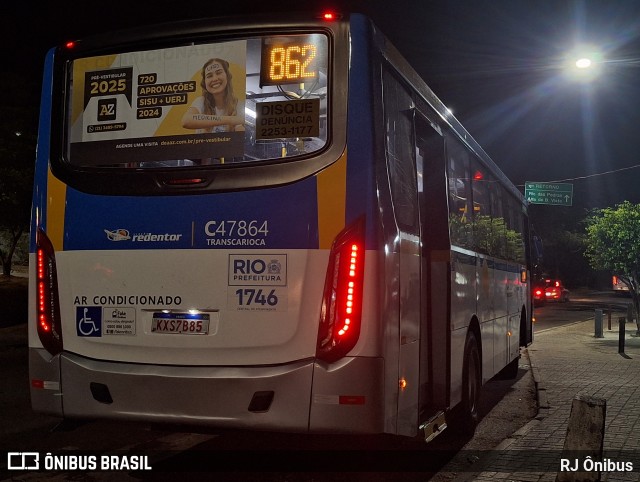 Viação Redentor C47864 na cidade de Rio de Janeiro, Rio de Janeiro, Brasil, por RJ Ônibus. Número da foto: #12858841.
