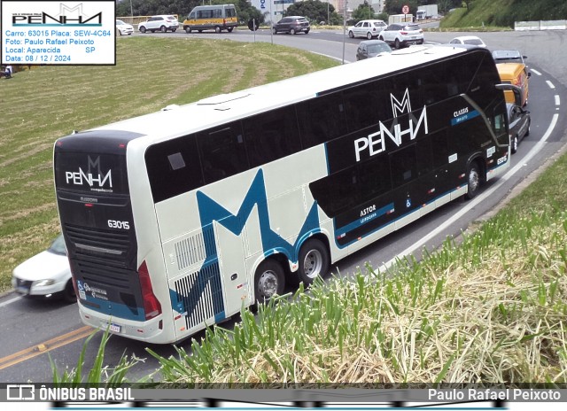 Empresa de Ônibus Nossa Senhora da Penha 63015 na cidade de Aparecida, São Paulo, Brasil, por Paulo Rafael Peixoto. Número da foto: #12857544.