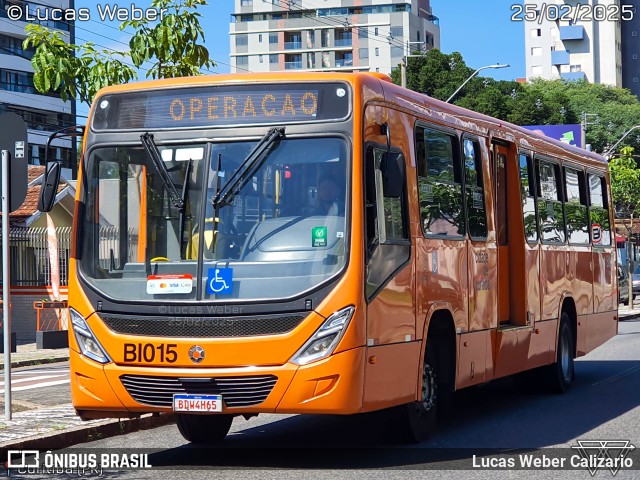 Transporte Coletivo Glória BI015 na cidade de Curitiba, Paraná, Brasil, por Lucas Weber Calizario. Número da foto: #12857579.
