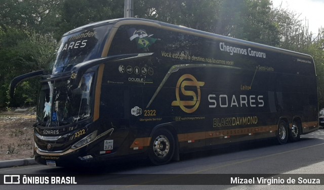 Soares Turismo e Fretamento 2322 na cidade de Paulo Afonso, Bahia, Brasil, por Mizael Virginio de Souza. Número da foto: #12860918.