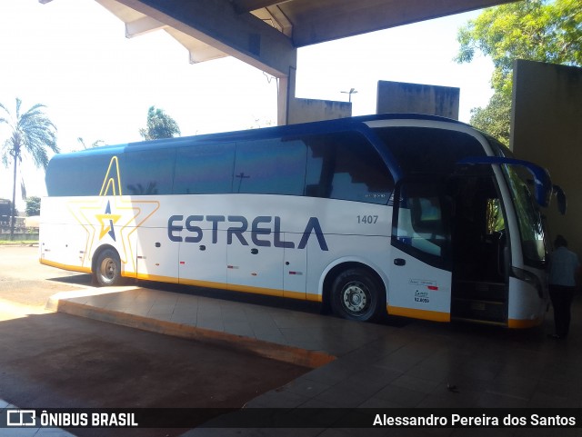 Viação Estrela 1407 na cidade de Araguari, Minas Gerais, Brasil, por Alessandro Pereira dos Santos. Número da foto: #12862045.