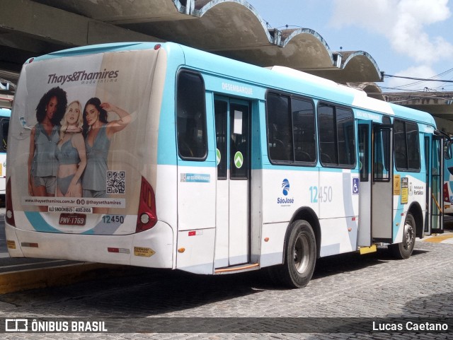 Auto Viação São José 12450 na cidade de Fortaleza, Ceará, Brasil, por Lucas Caetano. Número da foto: #12861453.