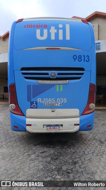 UTIL - União Transporte Interestadual de Luxo 9813 na cidade de Governador Valadares, Minas Gerais, Brasil, por Wilton Roberto. Número da foto: #12863258.