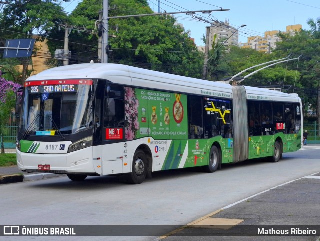 Next Mobilidade - ABC Sistema de Transporte 8187 na cidade de São Bernardo do Campo, São Paulo, Brasil, por Matheus Ribeiro. Número da foto: #12862032.