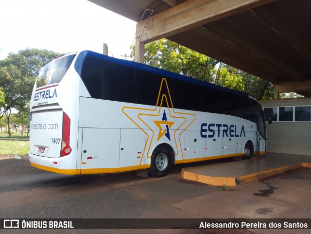 Viação Estrela 1407 na cidade de Araguari, Minas Gerais, Brasil, por Alessandro Pereira dos Santos. Número da foto: #12862056.