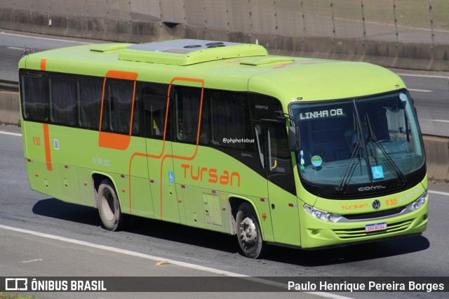 Tursan - Turismo Santo André 930 na cidade de Resende, Rio de Janeiro, Brasil, por Paulo Henrique Pereira Borges. Número da foto: #12861950.