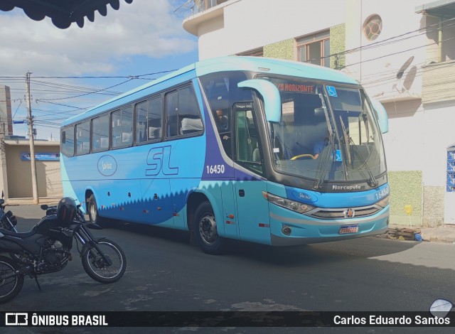 Viação São Luiz 16450 na cidade de São João del Rei, Minas Gerais, Brasil, por Carlos Eduardo Santos. Número da foto: #12861311.