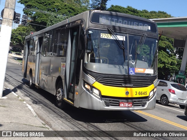 Transunião Transportes 3 6645 na cidade de São Paulo, São Paulo, Brasil, por Rafael Lopes de Oliveira. Número da foto: #12863705.