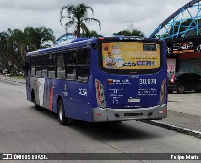 Empresa de Ônibus Vila Galvão 30.674 na cidade de Guarulhos, São Paulo, Brasil, por Felipe Mariz. Número da foto: #12865914.