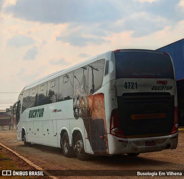 Eucatur - Empresa União Cascavel de Transportes e Turismo 4721 na cidade de Vilhena, Rondônia, Brasil, por Busologia Em Vilhena. Número da foto: #12863607.