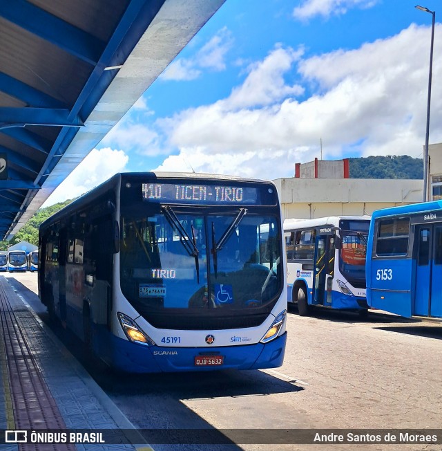Insular Transportes Coletivos 45191 na cidade de Florianópolis, Santa Catarina, Brasil, por Andre Santos de Moraes. Número da foto: #12864732.