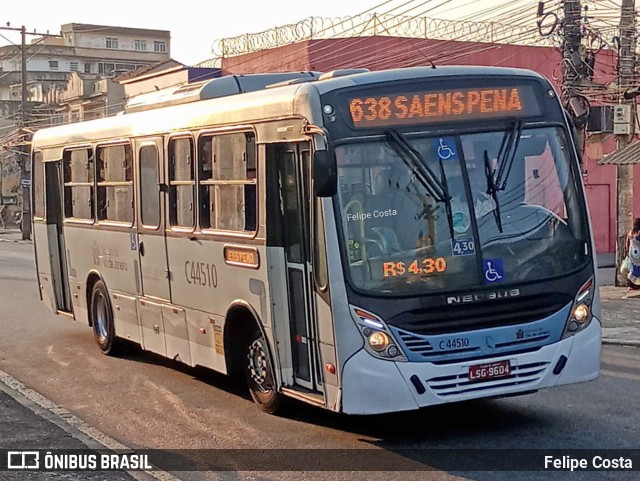 Auto Viação Três Amigos C44510 na cidade de Rio de Janeiro, Rio de Janeiro, Brasil, por Felipe Costa. Número da foto: #12864307.