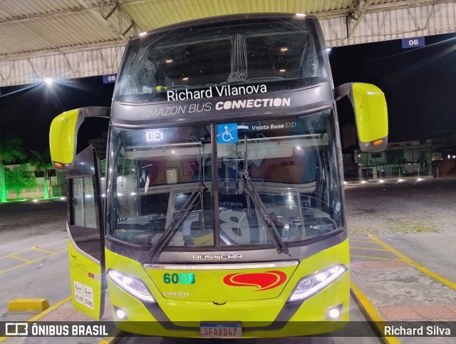 Eucatur - Empresa União Cascavel de Transportes e Turismo 6008 na cidade de Balneário Camboriú, Santa Catarina, Brasil, por Richard Silva. Número da foto: #12864694.