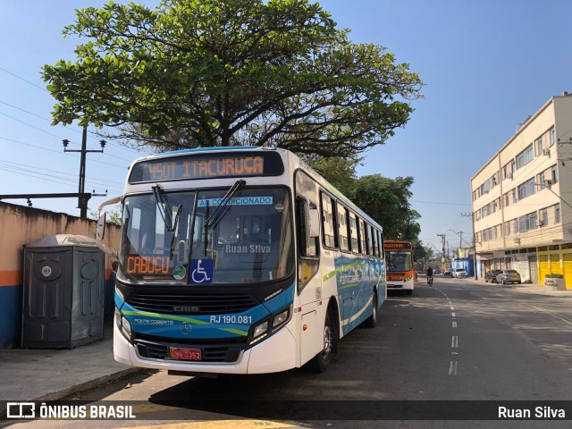 Viação Ponte Coberta RJ 190.081 na cidade de Nova Iguaçu, Rio de Janeiro, Brasil, por Ruan Silva. Número da foto: #12865238.