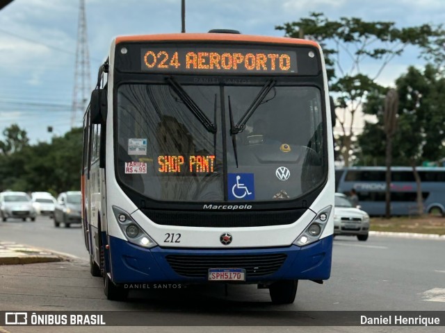 CMT - Consórcio Metropolitano Transportes 212 na cidade de Cuiabá, Mato Grosso, Brasil, por Daniel Henrique. Número da foto: #12864357.