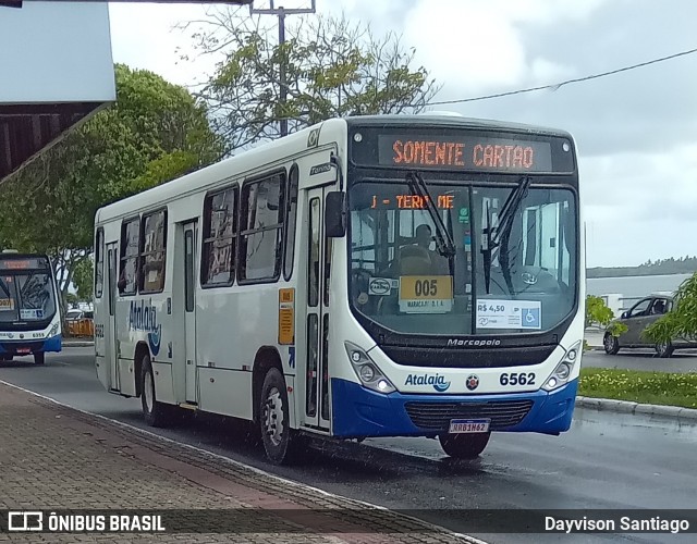 Viação Atalaia Transportes 6562 na cidade de Aracaju, Sergipe, Brasil, por Dayvison Santiago. Número da foto: #12863956.