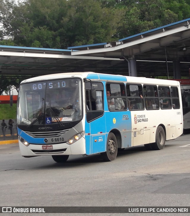 Transwolff Transportes e Turismo 6 6610 na cidade de São Paulo, São Paulo, Brasil, por LUIS FELIPE CANDIDO NERI. Número da foto: #12867714.