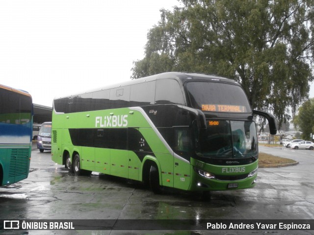 FlixBus 103 na cidade de Valdivia, Valdivia, Los Ríos, Chile, por Pablo Andres Yavar Espinoza. Número da foto: #12868651.