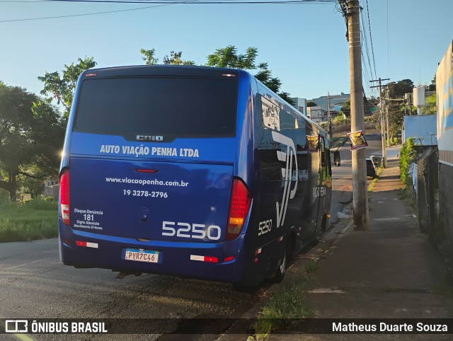 Auto Viação Penha 5250 na cidade de Campinas, São Paulo, Brasil, por Matheus Duarte Souza. Número da foto: #12868741.