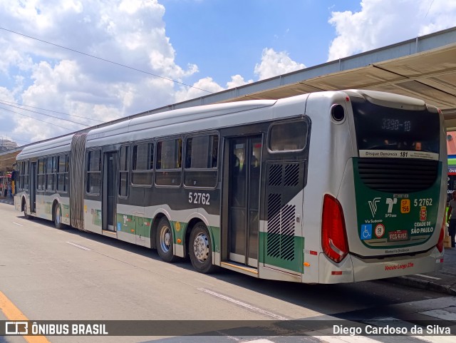 Via Sudeste Transportes S.A. 5 2762 na cidade de São Paulo, São Paulo, Brasil, por Diego Cardoso da Silva. Número da foto: #12866356.