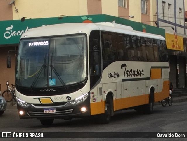 Transur - Transporte Rodoviário Mansur 4010 na cidade de Barbacena, Minas Gerais, Brasil, por Osvaldo Born. Número da foto: #12868703.