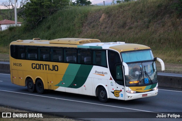 Empresa Gontijo de Transportes 14035 na cidade de Canas, São Paulo, Brasil, por João Felipe. Número da foto: #12866713.