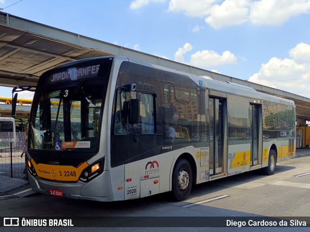 Viação Metrópole Paulista - Zona Leste 3 2248 na cidade de São Paulo, São Paulo, Brasil, por Diego Cardoso da Silva. Número da foto: #12866349.