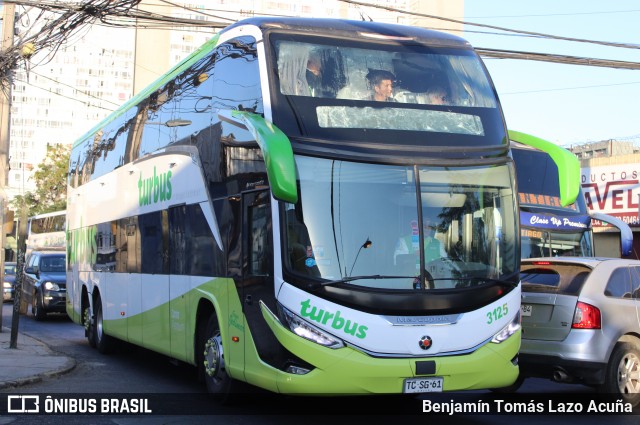 TurBus 3125 na cidade de Estación Central, Santiago, Metropolitana de Santiago, Chile, por Benjamín Tomás Lazo Acuña. Número da foto: #12871385.