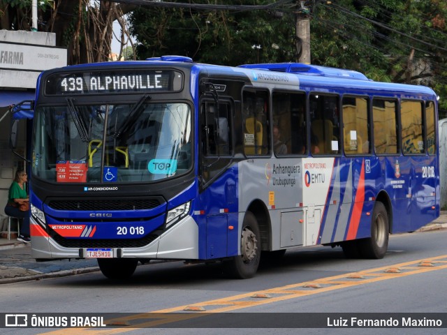 Auto Viação Urubupungá 20.018 na cidade de São Paulo, São Paulo, Brasil, por Luiz Fernando Maximo. Número da foto: #12870563.