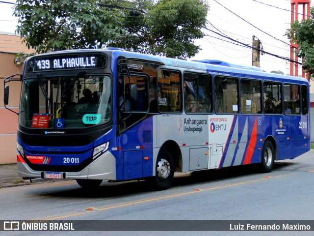 Auto Viação Urubupungá 20.011 na cidade de São Paulo, São Paulo, Brasil, por Luiz Fernando Maximo. Número da foto: #12870534.