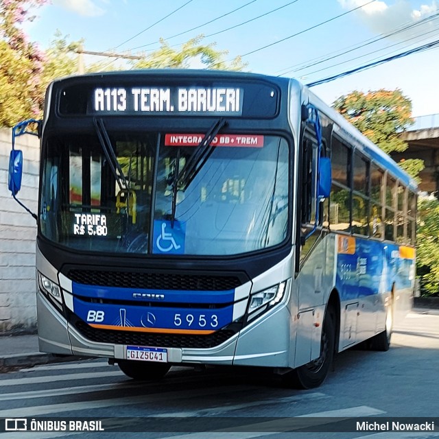 BB Transportes e Turismo 5953 na cidade de Jandira, São Paulo, Brasil, por Michel Nowacki. Número da foto: #12873698.