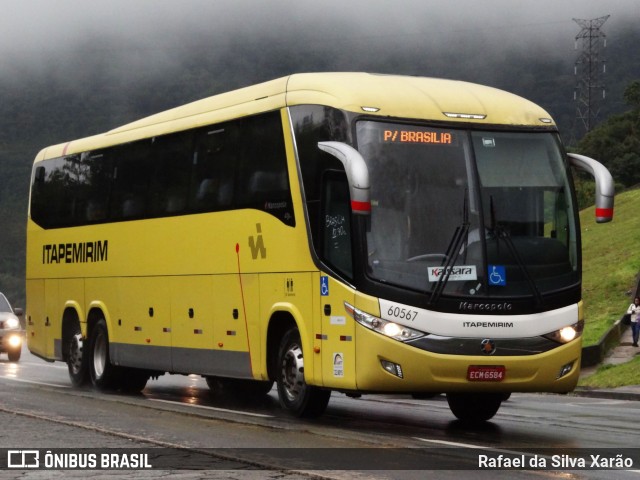 Viação Itapemirim 60567 na cidade de Petrópolis, Rio de Janeiro, Brasil, por Rafael da Silva Xarão. Número da foto: #12873556.