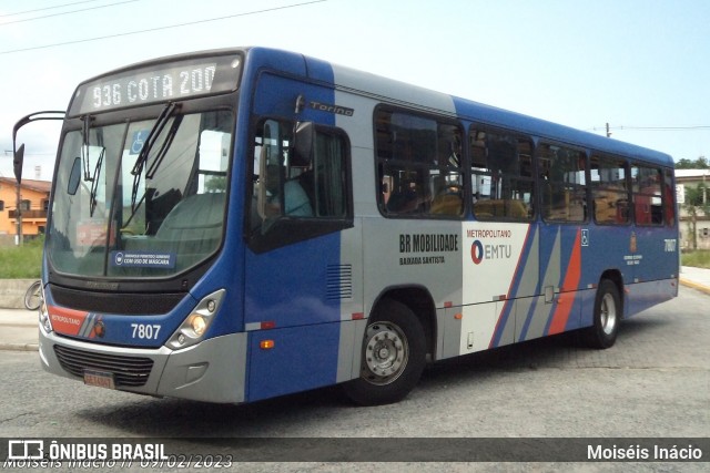 BR Mobilidade Baixada Santista 7807 na cidade de Cubatão, São Paulo, Brasil, por Moiséis Inácio. Número da foto: #12873044.