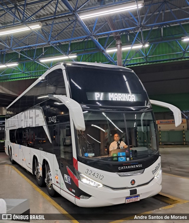 Auto Viação Catarinense 324312 na cidade de São Paulo, São Paulo, Brasil, por Andre Santos de Moraes. Número da foto: #12871953.