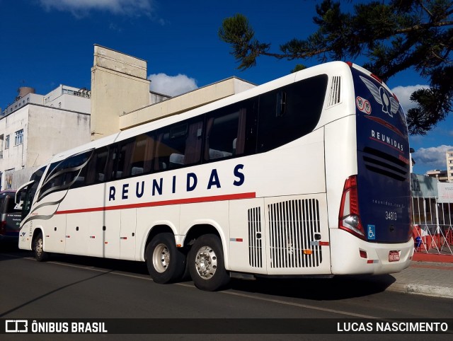 Reunidas Transportes Coletivos 34813 na cidade de Lages, Santa Catarina, Brasil, por LUCAS NASCIMENTO. Número da foto: #12925751.
