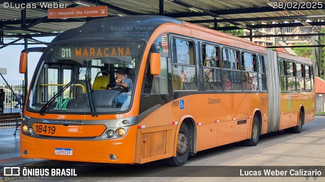 Viação Santo Ângelo 18419 na cidade de Curitiba, Paraná, Brasil, por Lucas Weber Calizario. Número da foto: #12925631.