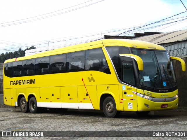 Viação Itapemirim 60001 na cidade de Viana, Espírito Santo, Brasil, por Celso ROTA381. Número da foto: #12926380.