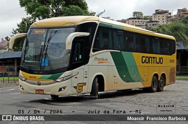 Empresa Gontijo de Transportes 19515 na cidade de Juiz de Fora, Minas Gerais, Brasil, por Moaccir  Francisco Barboza. Número da foto: #12949146.