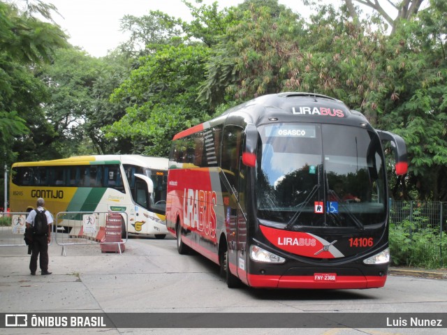 Lirabus 14106 na cidade de São Paulo, São Paulo, Brasil, por Luis Nunez. Número da foto: #12948781.