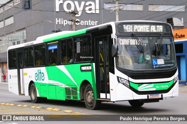 Viação Elite RJ 176.074 na cidade de Volta Redonda, Rio de Janeiro, Brasil, por Paulo Henrique Pereira Borges. Número da foto: #12949679.