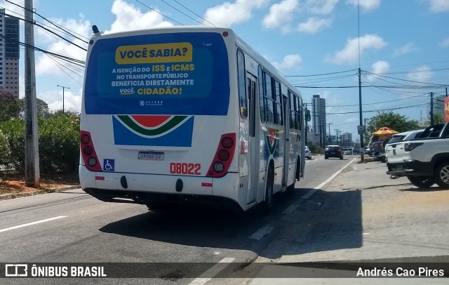 Transnacional Transportes Urbanos 08022 na cidade de Natal, Rio Grande do Norte, Brasil, por Andrés Cao Pires. Número da foto: #12948299.