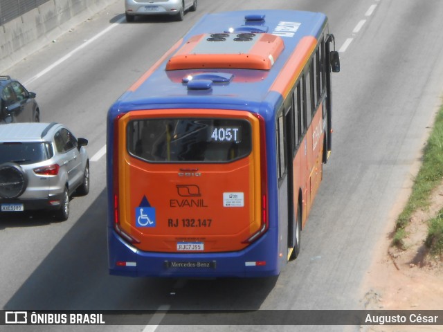 Evanil Transportes e Turismo RJ 132.147 na cidade de Nova Iguaçu, Rio de Janeiro, Brasil, por Augusto César. Número da foto: #12949699.