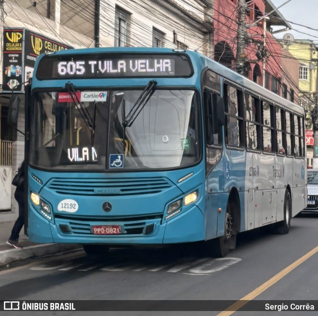 Viação Praia Sol 12192 na cidade de Vila Velha, Espírito Santo, Brasil, por Sergio Corrêa. Número da foto: #12950289.