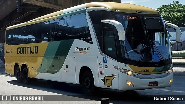 Empresa Gontijo de Transportes 18335 na cidade de Rio de Janeiro, Rio de Janeiro, Brasil, por Gabriel Sousa. Número da foto: #12951312.