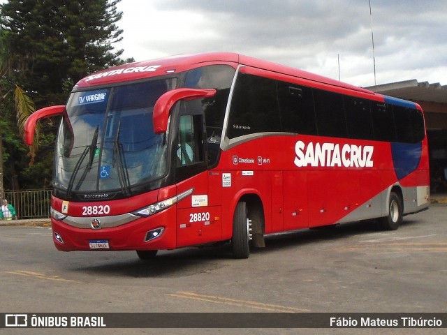 Viação Santa Cruz 28820 na cidade de Três Corações, Minas Gerais, Brasil, por Fábio Mateus Tibúrcio. Número da foto: #12950230.