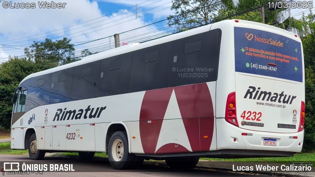 Rimatur Transportes 4232 na cidade de Curitiba, Paraná, Brasil, por Lucas Weber Calizario. Número da foto: #12952802.